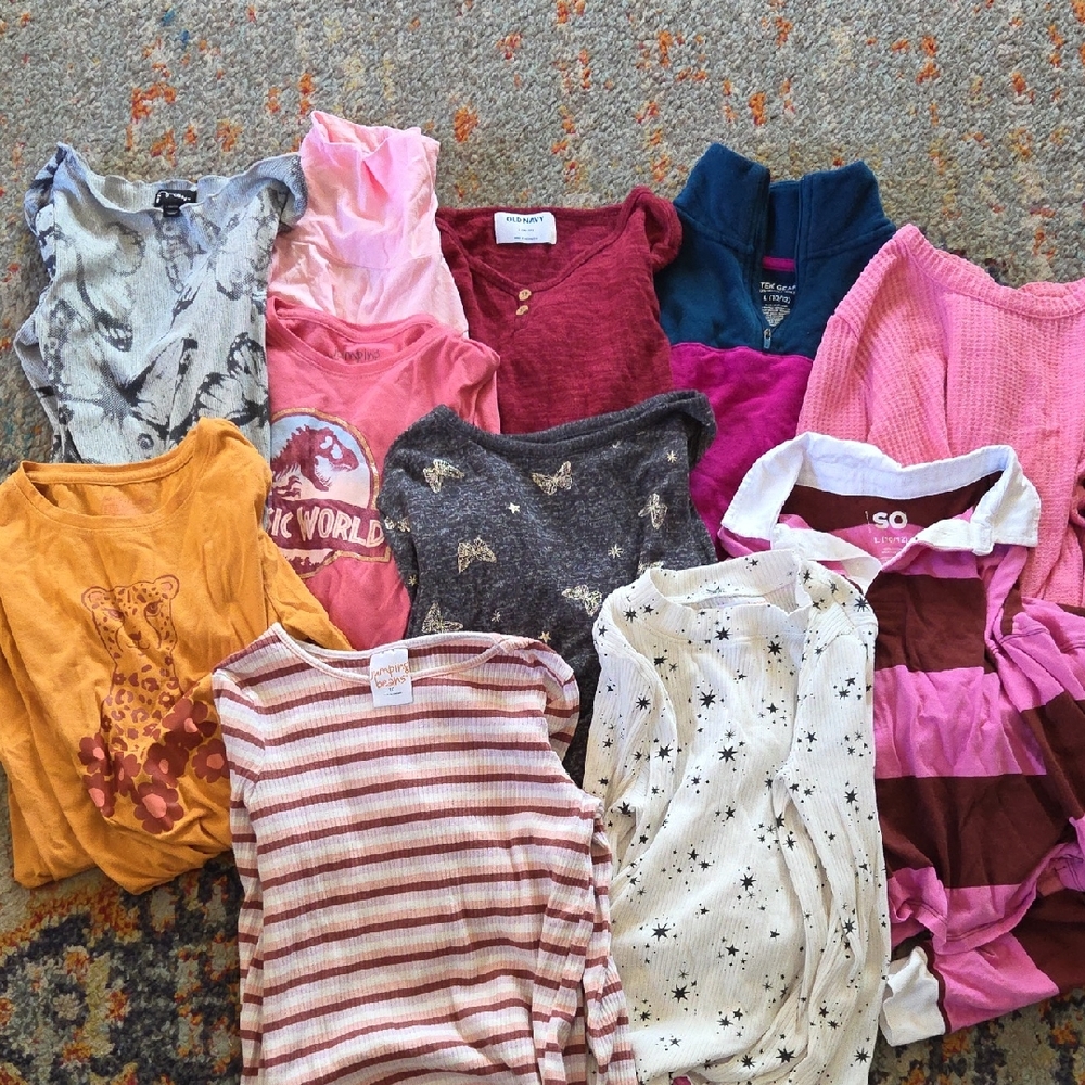 Colorful Girls Long Sleeve Clothing Bundle 10/12